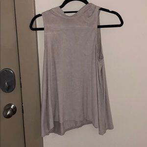 velvet high neck tank top